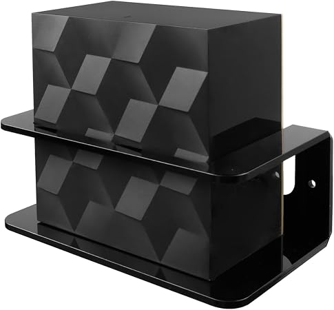HOLACA Acrylic Wall Mount Stand Brackets for NETGEAR Nighthawk Tri-Band WiFi 6E System (MK93S)(MS90), AXE5700 Router - Black
