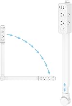 Olcorife Outlet Extender Stick, Power Strip with 6 Outlets & 4 USB Ports, Extends 22"-34", Rotates 180°(90° per Side), Home Dorm Essential for Nightstand, Couch and Desk - Image 1