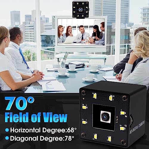 USB Camera 16MP Webcam Autofocus 68Degree Lens with Day and Night Vision Metal Case,4K PC Camera UVC Plug and Play for Industrial Machine Video Webcam on Computers,Jetson Nano,Raspberry Pi