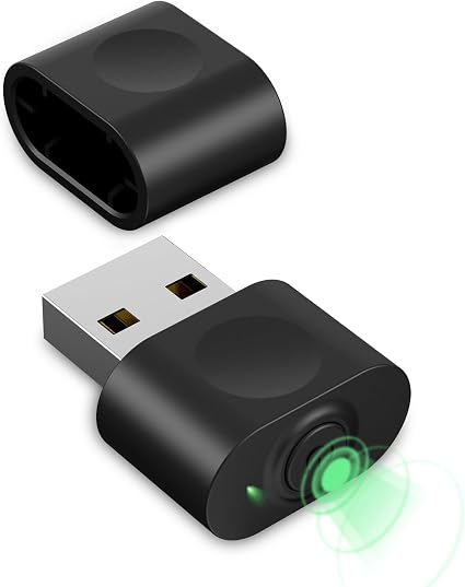 HOTLIFE Undetectable Mouse Jiggler, USB Mover Device Keeps PC Awake, Driver-Free Wiggler Auto Shaker with 3 Mode Switch Button to Keep Laptop Computer Screen Active, Black
