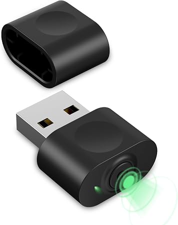 HOTLIFE Undetectable Mouse Jiggler, USB Mover Device Keeps PC Awake, Driver-Free Wiggler Auto Shaker with 3 Mode Switch Button to Keep Laptop Computer Screen Active, Black