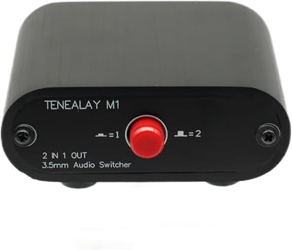 M1 2 in 1 Out 3.5mm Stereo Audio Switch aux switcher Speaker selector Splitter Box