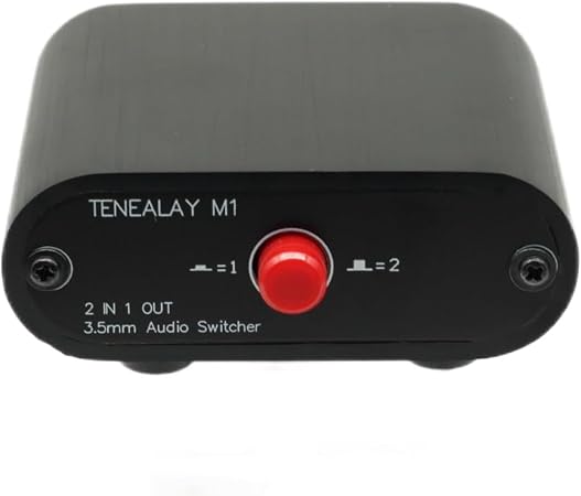 M1 2 in 1 Out 3.5mm Stereo Audio Switch aux switcher Speaker selector Splitter Box