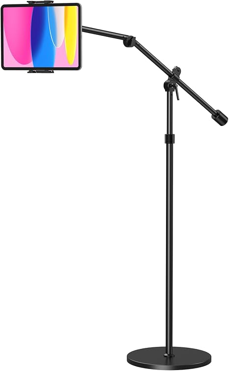 TONOR Tablet Floor Stand, Overhead Pad Stand, Non-Tipping Design