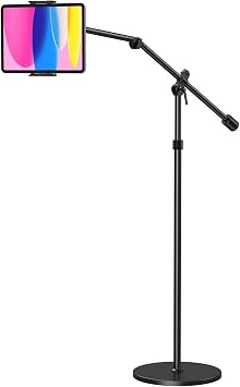 TONOR Tablet Floor Stand, Overhead Pad Stand, Non-Tipping Design