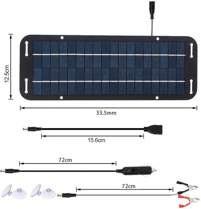 Solar Charging Panel, 60W 12V Portable Solar Panel Solar Panel Battery Charger for Caravan Car Van Boat