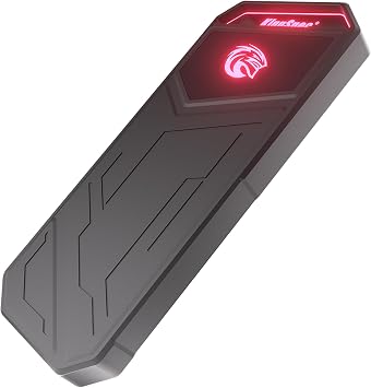 KingSpec Z5 4TB Portable External SSD with RGB Light - up to 2100MB/s, Zinc Alloy Case, USB 3.2 Gen2x2 Interface, Extreme Solid State Hard Drives, Compatible with Mobile Phone/PS4/Laptop/TV/PC (4TB)
