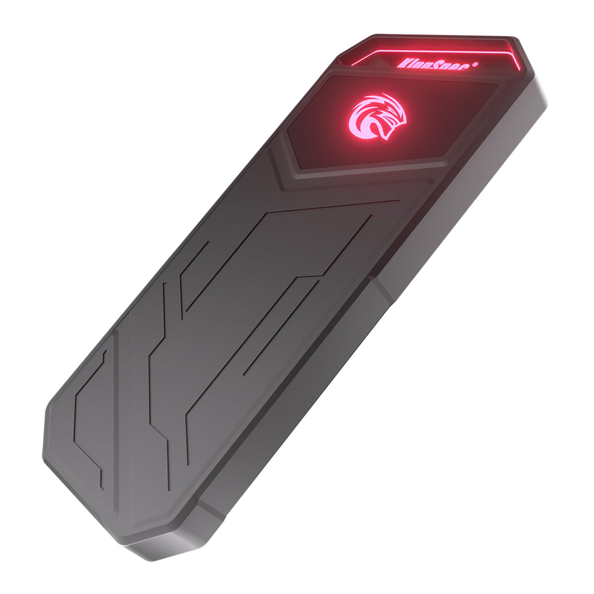 KingSpec Z5 1TB External SSD - 2100MB/s, Portable Solid State Hard Drives with RGB Light, Zinc Alloy Case, USB 3.2 Gen2x2 Interface, Compatible with Mobile Phone/PS4/Laptop/TV/PC (1TB)