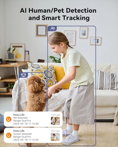 Imou 6MP Indoor Security Camera, Dual-Lens 360°Pan-Tilt Baby Monitor & Pet Camera for Home Security, Color Night Vision, Human/Pet/Sound/Motion Detection, 2.4/5GHz WiFi, Cloud & SD Card Local Storage - Image 5