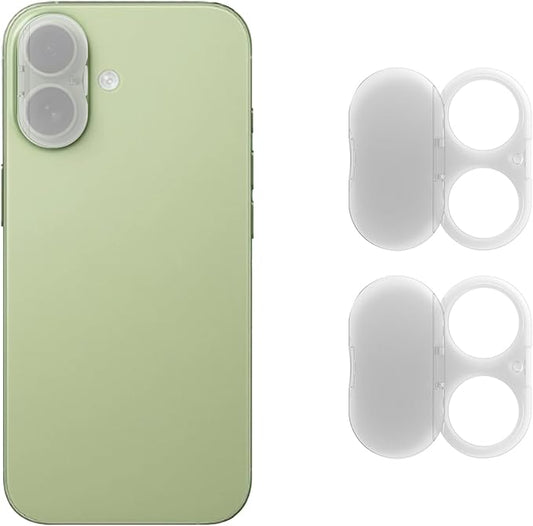 Camera Lens Cover Compatible for iPhone 16/16 Plus/17,Camera Lens Protector to Protect Privacy and Security,Strong Adhesive -2 Pack-Clear