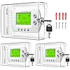 TRJ 3 PCS Large Thermostat Lock Box with Key, Clear Thermostat Cover with Lock for Thermostat on Wall, Lockable Thermostat Lock Box Cover, AC Lock Box Cover with Key Fit Thermostat 4"Hx6"W or Smaller