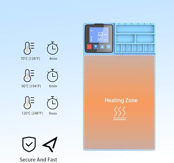 CPB Heating Pad Compatible with iPad mini Phone Smartphone LCD Screen Separator Machine Repair Tools Heat Plate