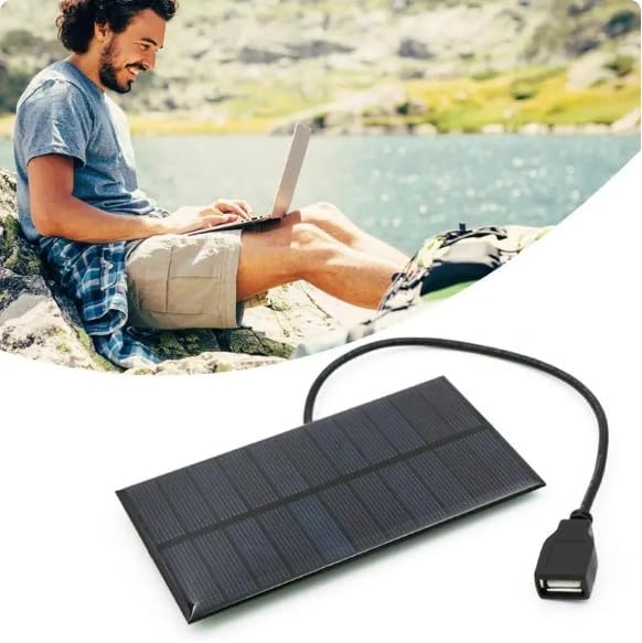 New Solar Panel Power Bank 1.65W 5.5V 300mA USB Portable Waterproof Mini Solar Panel,for Small Battery Products Hiking Camping