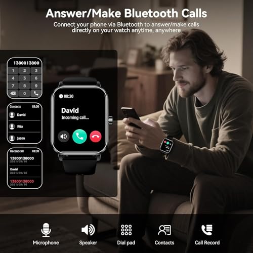 Smart Watch for Men Women, 1.83" HD Touchscreen Fitn | Smartwatches - Image 3