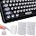 Raised Keyboard Stickers for Long Nails, Universal Glitter Silicone Keycaps