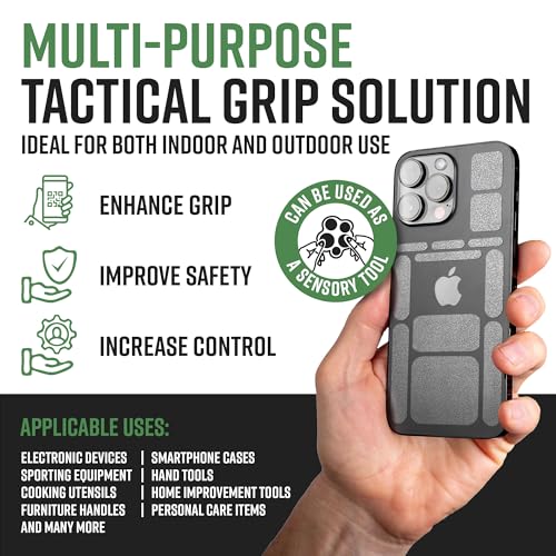 Dragon Grips 13pc Rubber Grip Tape, Non-Slip Adhesive Phone Grip Stickers