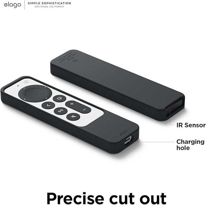 elago R2 Slim Case Compatible with 2022 Apple TV 4K HD Siri Remote 3rd Generation, Compatible with 2021 Apple TV Siri Remote 2nd - Slim, Light, Scratch-Free, Full Access to All Functions [Black]