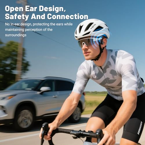 Bone Conduction Headphones, Bluetooth 6.0 Open-Ear Ergonomic Wireless Sports Headphones, IPX5 Waterproof Sweatproof, 10H Playtime for Running, Gym, Training, Fitness