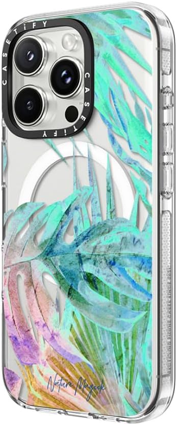 CASETiFY Clear iPhone 16 Pro Max Case [Not Yellowing / 6.6 ft. 3X Military Grade Drop Protection/Compatible with Magsafe] - Neon Island - Clear