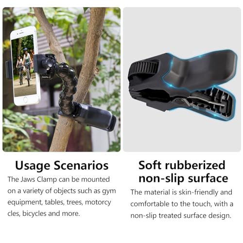 Suptig Phone Holder Desk Gooseneck Mount, Cell Phone Clamp Clip for Pole, Mount Stand, Compatible for iPhone 17 iPhone 16 Plus 15 Pro 14 Plus Xs Max XR X 8 7 6 6s Plus and Other 4-7'' Device