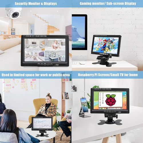 7 inch Small HDMI Monitor 1024x600 Resolution Small | Smart Home - Image 7