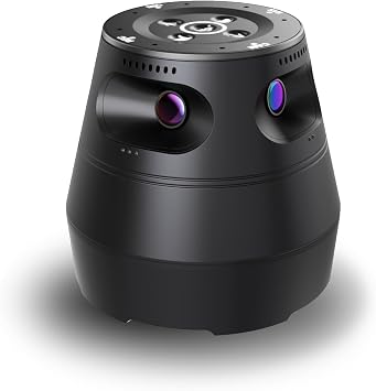 360 Conference Camera, Immersive Video Conference Experience, Both Overall and Speakers’ Close-up View, Conference Room Webcam 1080P for Small/Mid-Size Rooms, Micro SD Slot Equipped