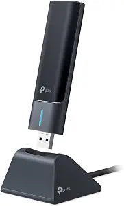 TP-Link USB WiFi 6E Adapter for Desktop PC,AXE3000 Tri-Band USB WiFi Dongle