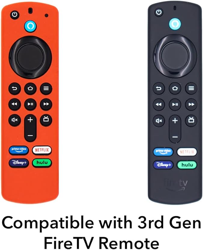 Firestick Remote Cover Case Compatible with 3rd Gen Fire TV Stick 2021 4K Alexa Voice Remote Control Non Slip Silicone Protective Shock Resistant Sleeve with Lanyard 1 Pack Red
