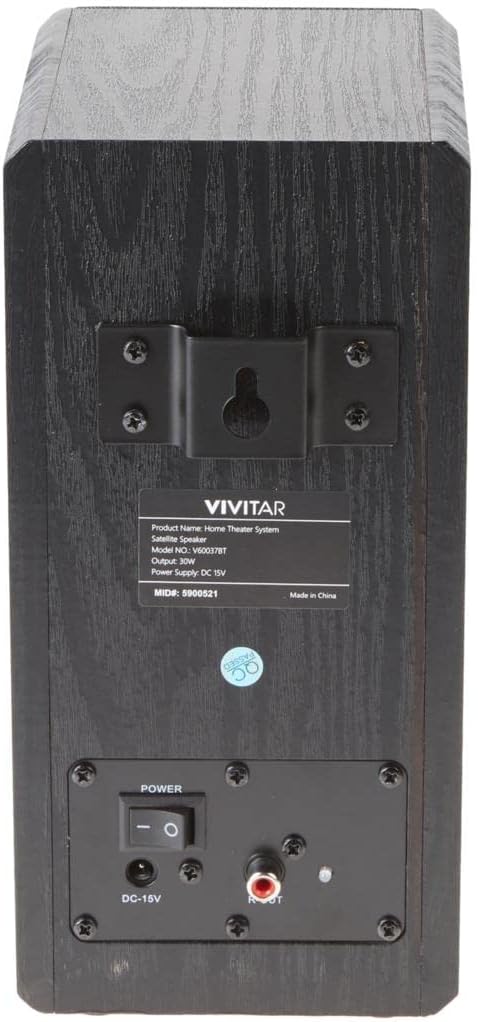Vivitar Home Theater Soundbar System with 2.25” Full Frequency Drivers, 2 Speakers and 6.5” Subwoofer, Works with 4K, 1080p, and Smart TV’s, Bluetooth, HDMI, AUX, USB Compatible, Black