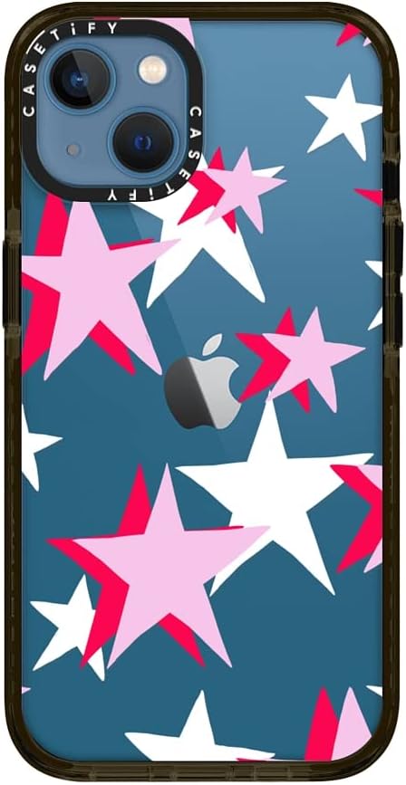 CASETiFY Impact iPhone 13 Case [6.6ft Drop Protection] - Triple Stars - Clear Black