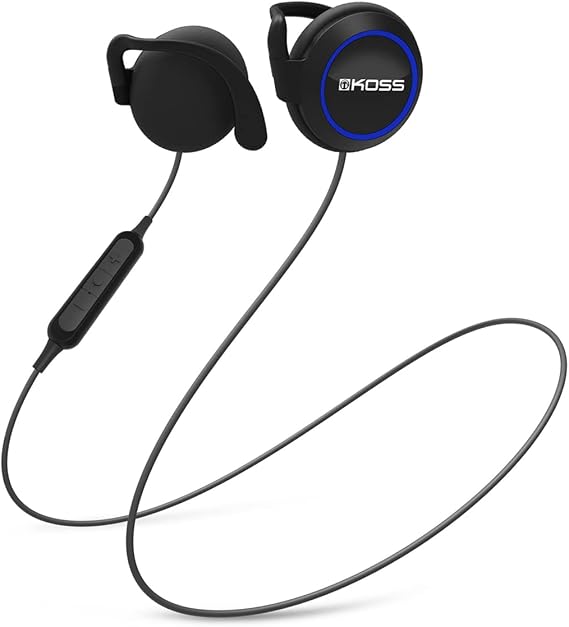 Koss BT221i Wireless Bluetooth Ear-Clips, Grey, 18 Hour Battery, Microphone