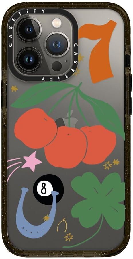 CASETiFY iPhone 13 Pro Case Impact Shockproof - Lucky - Clear Black