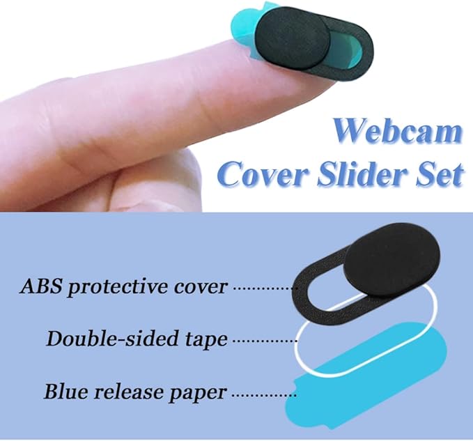Mesee 50 Pieces Webcam Cover Slider, 0.027-Inch Ultra Thin Web Camera Protective Privacy Covering Slide Stickers for Computer, Laptop, MacBook Pro/Air, iPhone, Tablet, PC, iPad, iMac