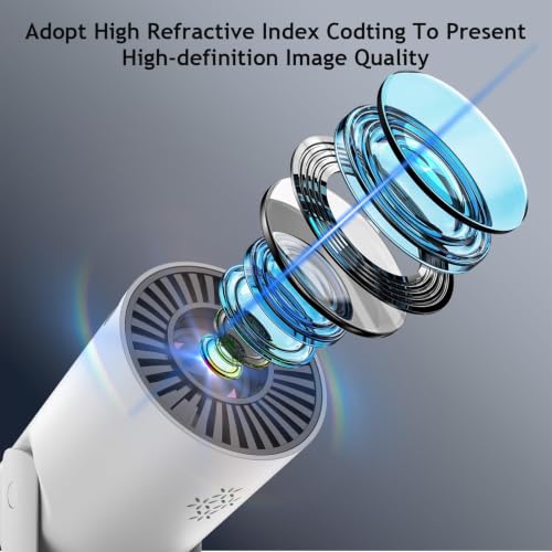 Wireless Mini Projector with WIFI 6 and 5G, 4K 1080P Support Portable Projector 180° Rotatable. 17"-140" Screen Video Projector. Compatible for Smartphone, Laptop, PC.