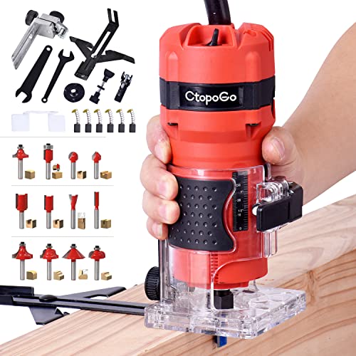 Compact Palm Router Tool, 800W Hand Wood Trimmer Router - Image 2