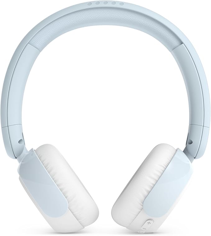 Philips K4200 Lightweight On-Ear Wireless Kids Headphones - Built-in Mic, LED Lights, Safe Volume Limited, Audio Sharing, Foldable & Durable, Blue