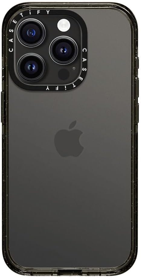 CASETiFY Impact Case for iPhone 15 Pro [4X Military Grade Drop Tested / 8.2ft Drop Protection] - Clear Black