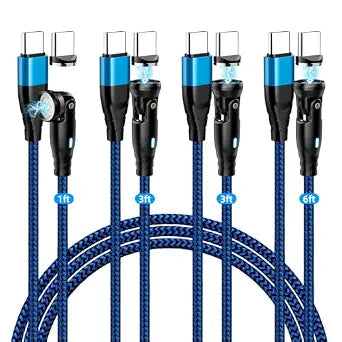 USB C Magnetic Charging Cable, 60W Type C Magnetic Phone Charger Cable