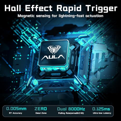 Aula Hero 68 XS 60% Hall Effect Wireless Gaming Keyboard with 0.005mm RT - Image 5