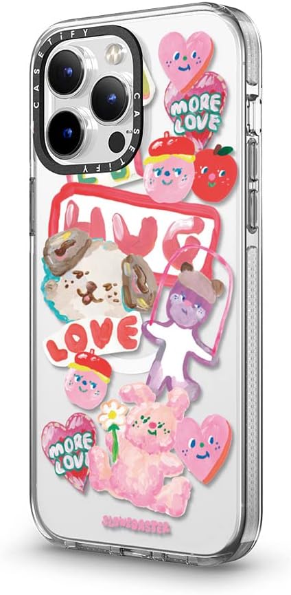 CASETiFY Clear iPhone 14 Pro Max Case [Not Yellowing / 6.6 ft. 3X Military Grade Drop Protection/Magsafe] - SLOWCOASTER Sticker - Clear