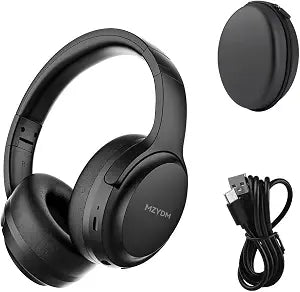 Bluetooth Headphones Over Ear, 40 Hours Playtime Wireless Headphones with Microphone,5.3 Bluetooth, HiFi Stereo Foldable Lightweight Headset, for Travel Work Cellphone(Black)