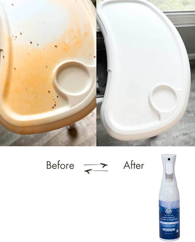 Multi-Surface Cleaner & Degreaser, Home and Kitchen degreasing; Spray for Glass, Countertops, Appliances, and Floors - Eco-Friendly and Non- Toxic Cleaner & Degreaser (Unscented)