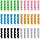 36-Pack Spiral Cable Protectors for iPhone, iPad, MacBook, and Headphones – Colorful Silicone Cord Savers and USB Wire Wraps
