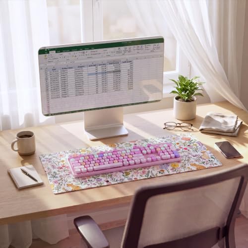 Colorful Wireless Bluetooth Keyboard (Pink Colorful)