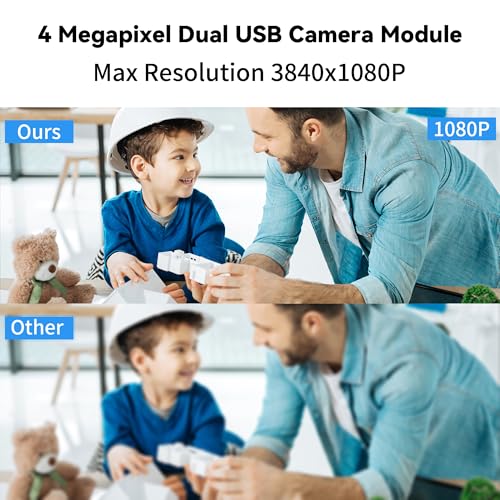 Magnolia 3D Stereo USB Camera, 4MP Lightburn Webcam 1080P 60FPS