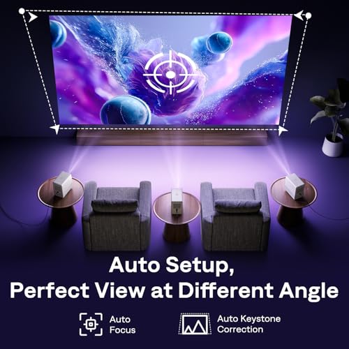 Aurzen Roku TV D1R Cube Smart Outdoor Projector with WiFi and Bluetooth