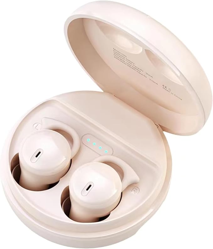 Invisible Sleep Headphones, Sleep Earbuds for Side Sleepers, Small Comfortable Noise Blocking Sleep Earphones,Bluetooth 5.3 Wireless Earbuds, in-Ear Ear Buds for Sleeping - Beige