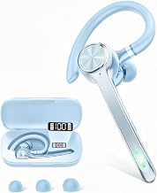 HEIBAS Bluetooth Headset, Wireless Earpiece with Mic for Work Light Blue - Image 1