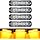 SEISSO 4-Pack 6 LED Amber Strobe Lights Vehicles Trucks Emergency Strobe Lights Kit 12V -24V Warning Hazard Flash Strobe Lights Bar Grill Grille Surface Mount Super Bright Waterproof