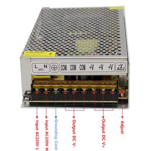 12V 15A Power Supply,AC100V/240V to DC12V 180W Switching Power Converter Adapter Transformers for LED Strip Light